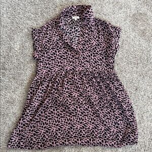 Pink and Black Leopard Print Dress umgee